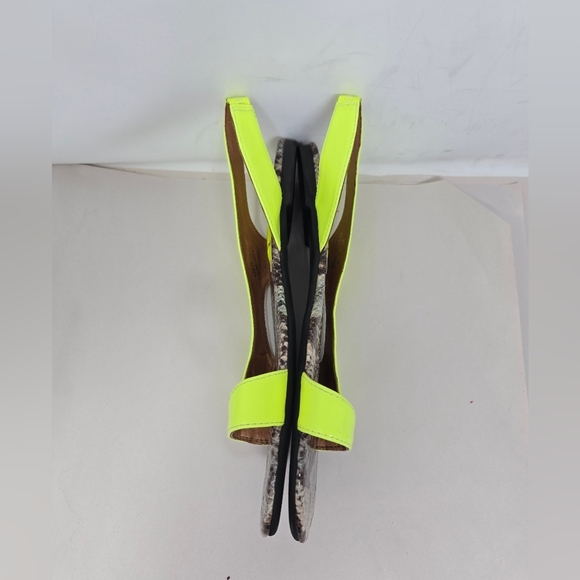 Jeffrey Campbell Womens Sandels Sz 8 Flats Sling Back Thong Toe Bright Yellow - Picture 8 of 12
